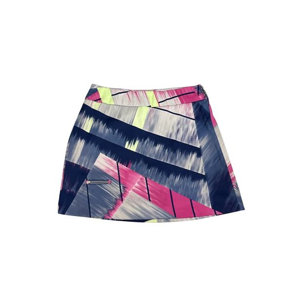 Jamie Sadock Retro Electric Geometric Athletic Skirt Active Golf Skort Size 12 - Picture 1 of 6